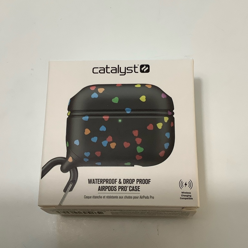 Catalyst Black AirPods Pro Case with Colorful Hearts